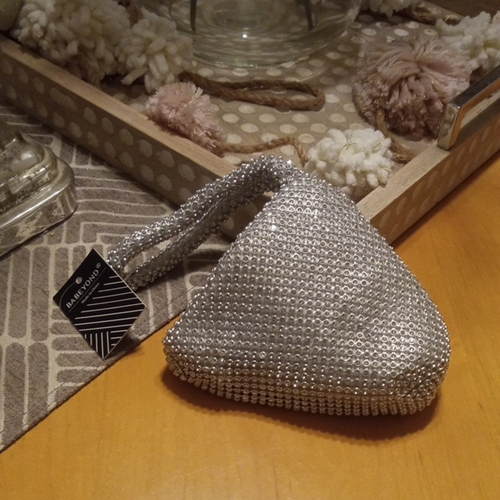 Silver Rhinestone Women Bag